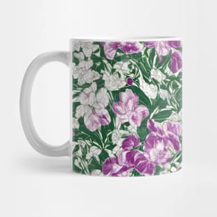 Orchid Elegance: Luxurious Vector Art Pattern Mug